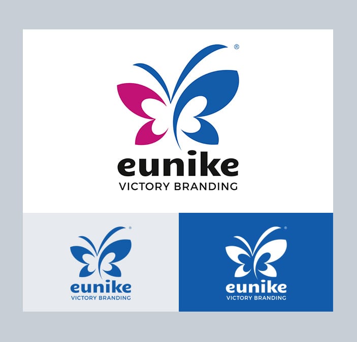 Eunike Branding Butterfly Logo Design