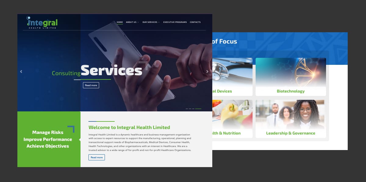 Integral Health Website Design